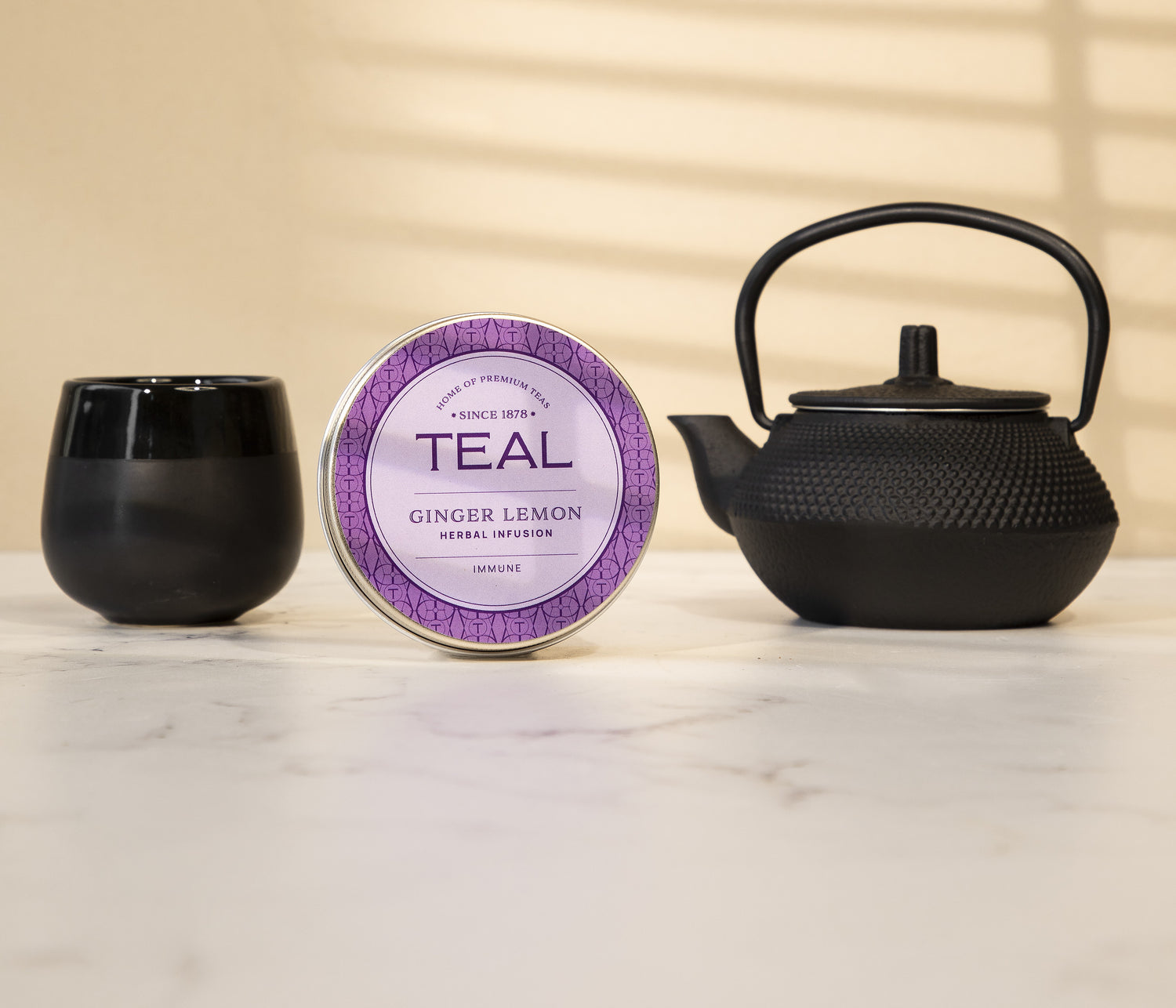 Red Cast Iron Teapot