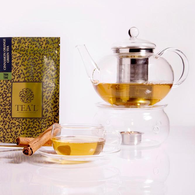 DESIGNER TEA POT WITH WARMER