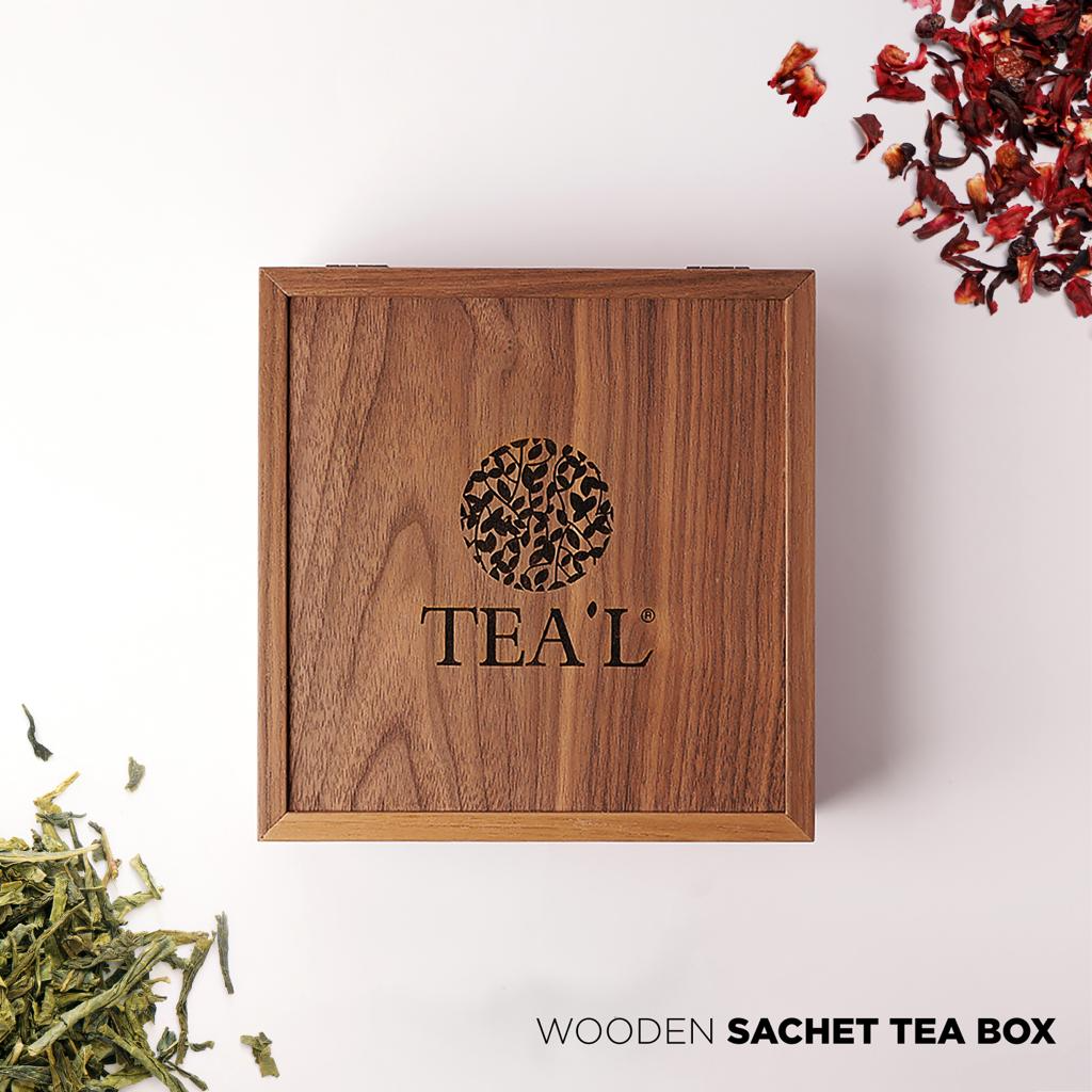 Wooden Sachet Tea Box