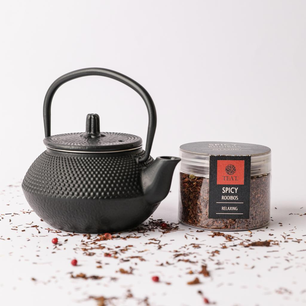 Red Cast Iron Teapot